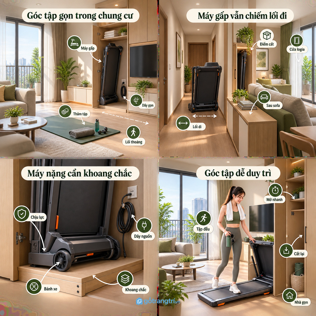 Gia đình có trẻ nhỏ nên khóa dây nguồn và không để máy chắn khu chơi