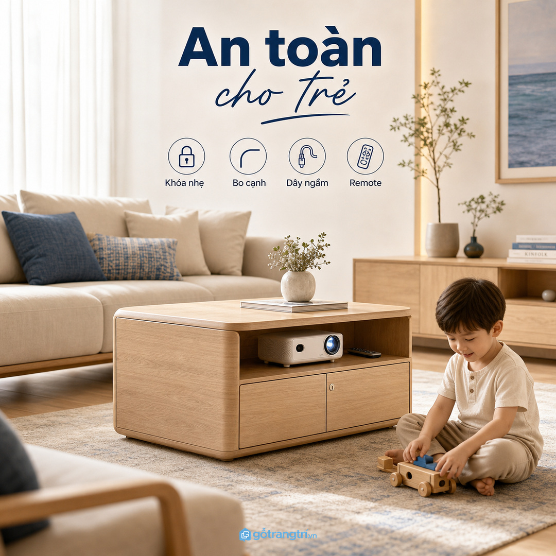 Nhà có trẻ nhỏ cần cất remote và dây an toàn