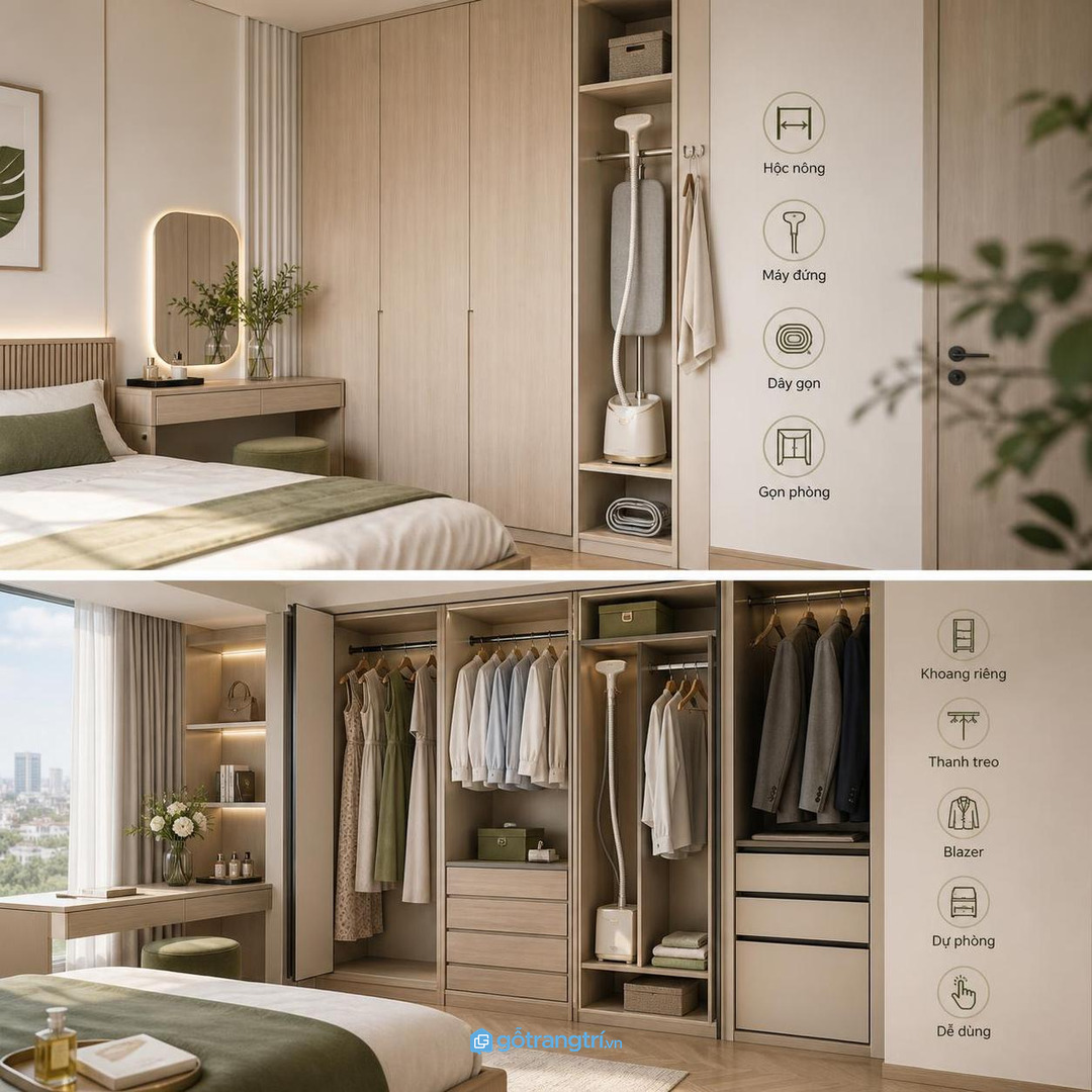 Người sống một mình hợp hộc đứng nông cạnh tủ áo