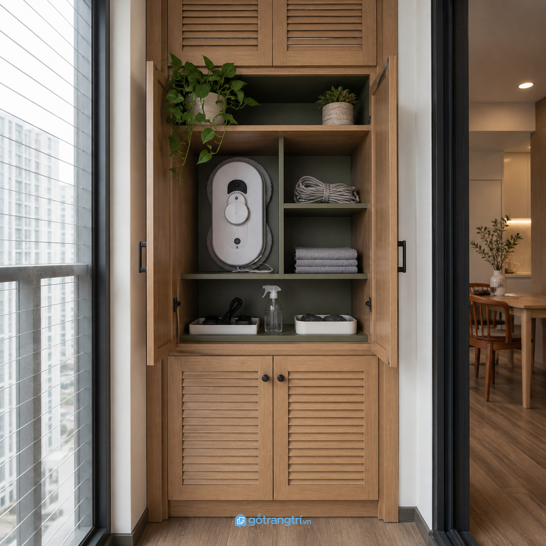Logia chỉ phù hợp khi tủ khô kín tránh nắng mưa và có chân chống ẩm
