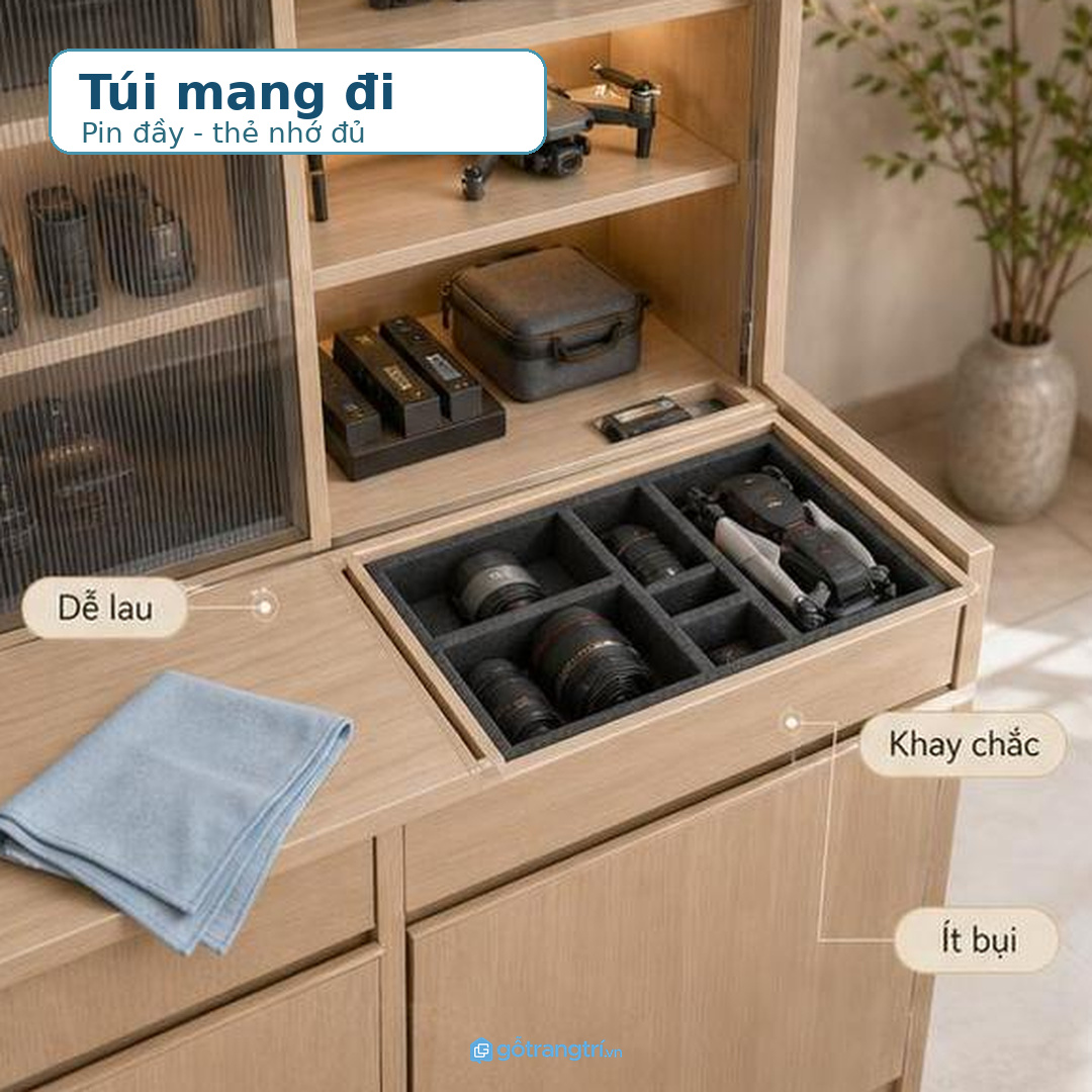 Gia đình hay đi du lịch cần tủ gom thiết bị theo túi mang đi