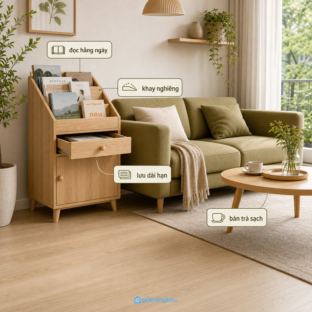 Nhà có trẻ nhỏ nên dùng khoang kín và cạnh bo gọn