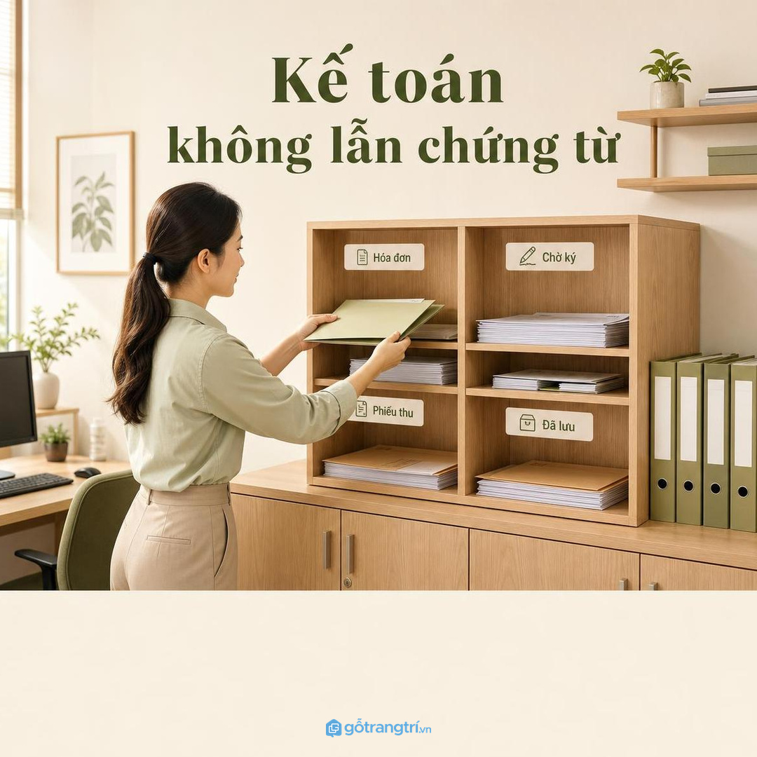 Phòng kế toán cần ô riêng cho hóa đơn, phiếu thu chi và chứng từ chờ ký