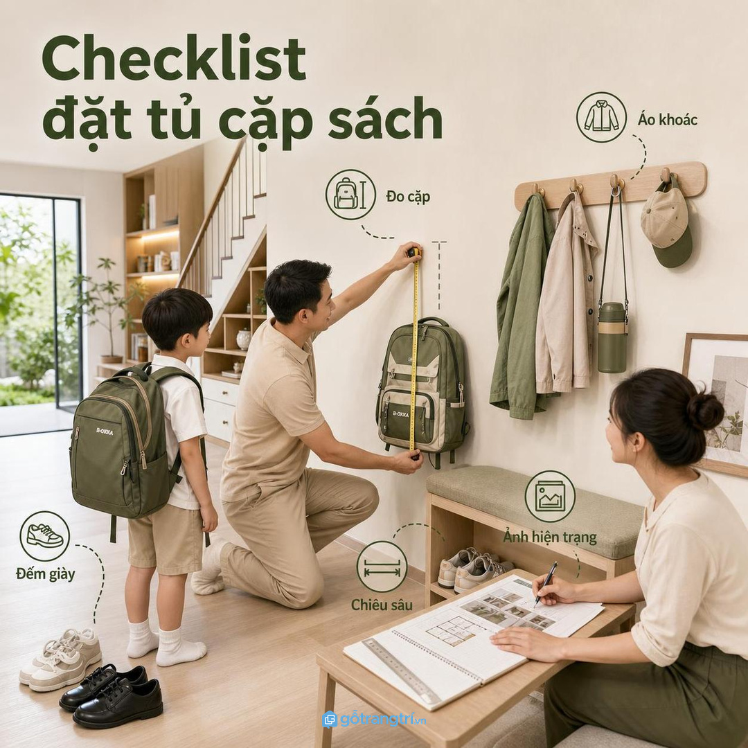 Gia đình có hai con nên chia khoang riêng để tránh lấy nhầm