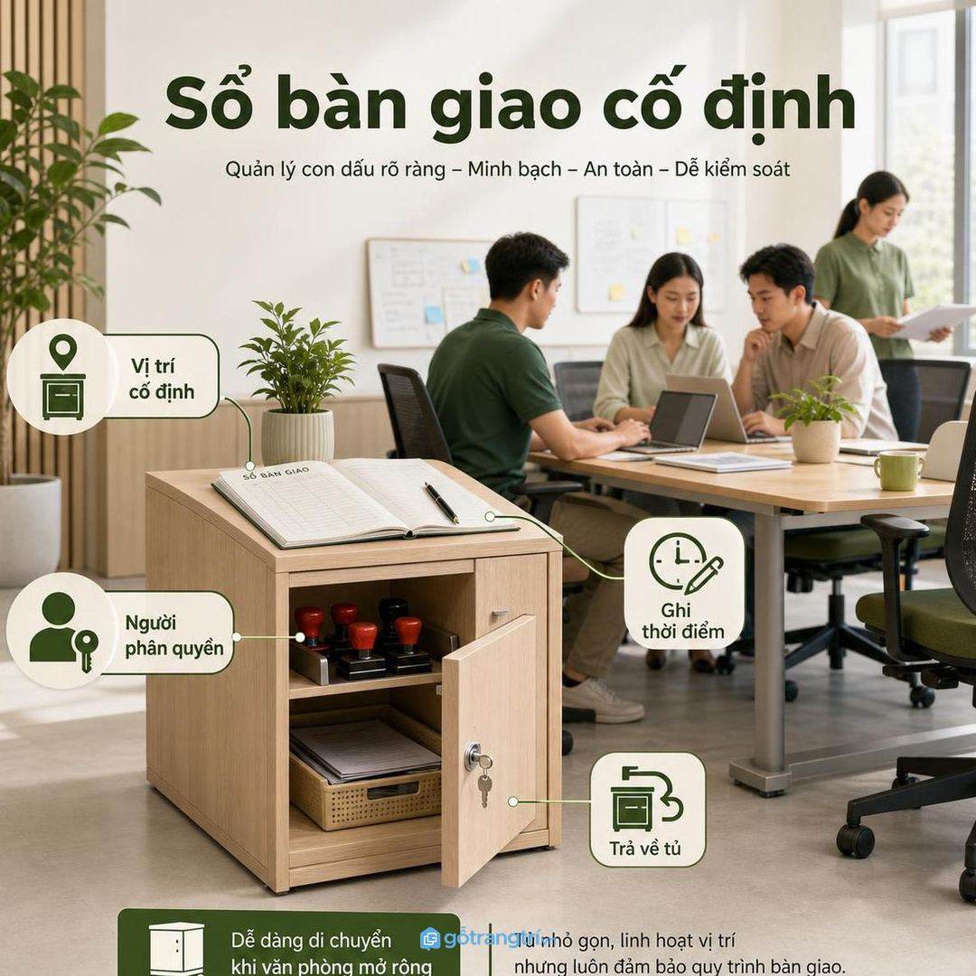 Startup nhỏ nên có sổ bàn giao và vị trí tủ cố định