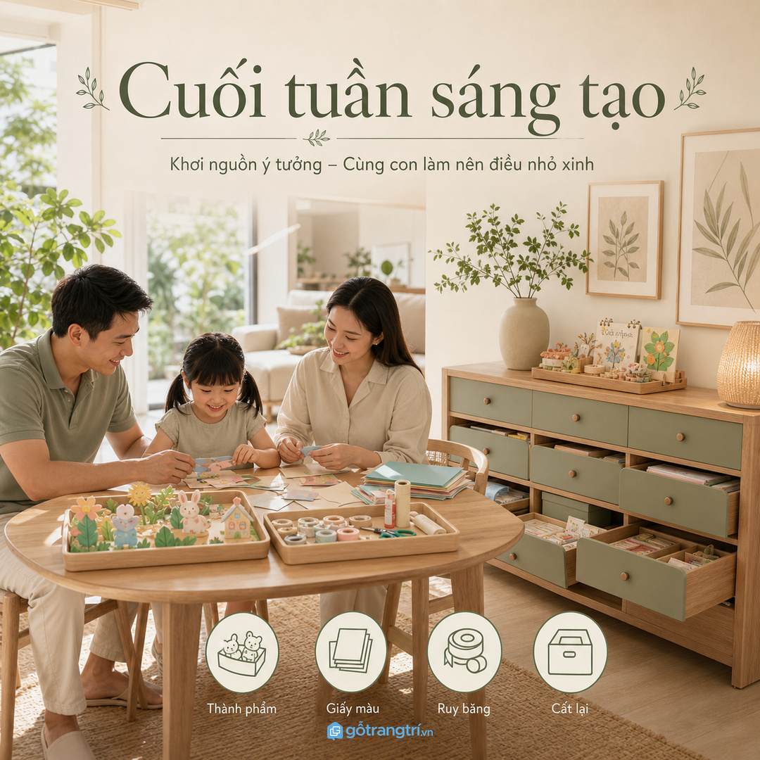 Nhà phố nhỏ cần tủ đóng lại thật gọn để không gian vẫn đẹp sau giờ chơi