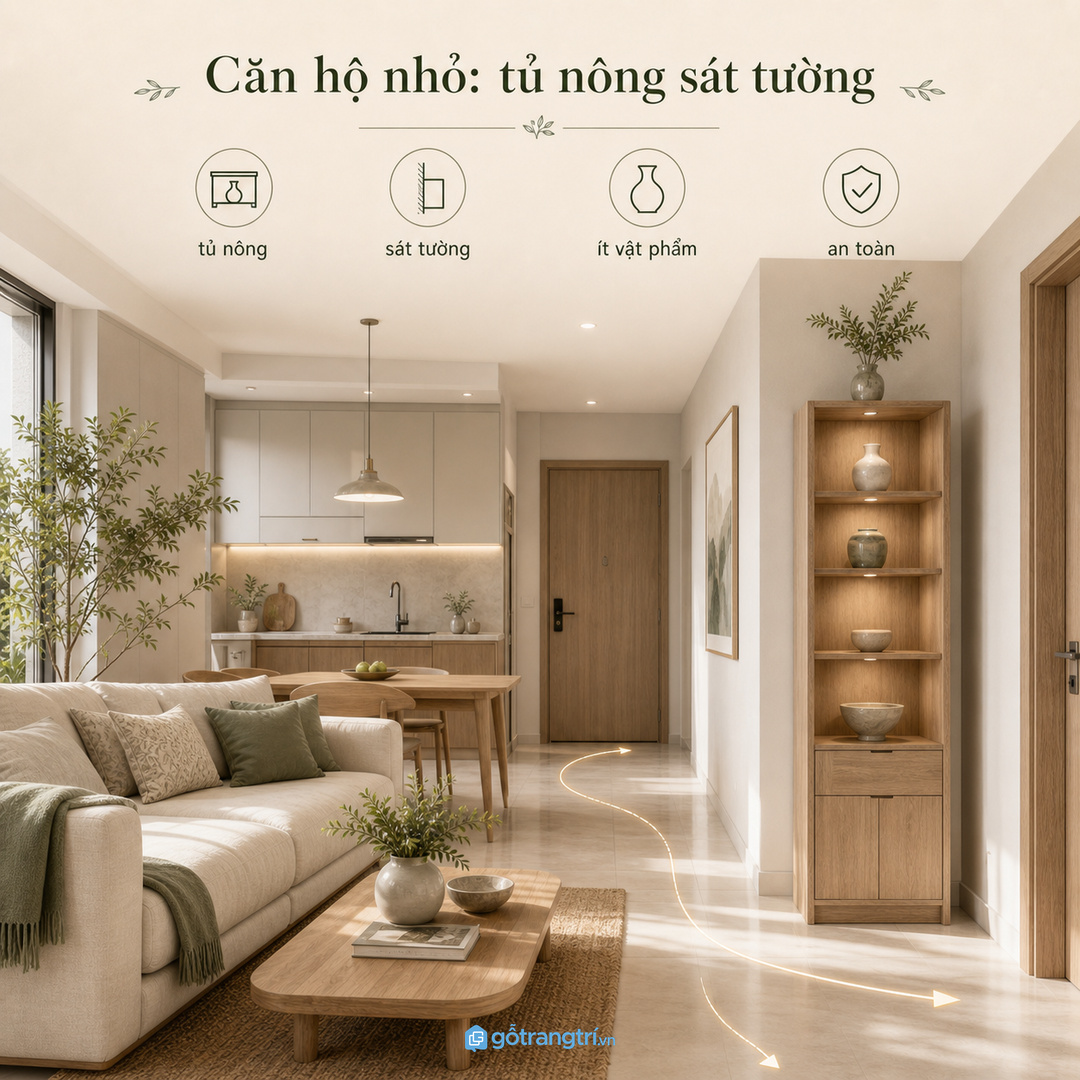 Đồ nhiều nên chia tầng và cất kín phần ít dùng