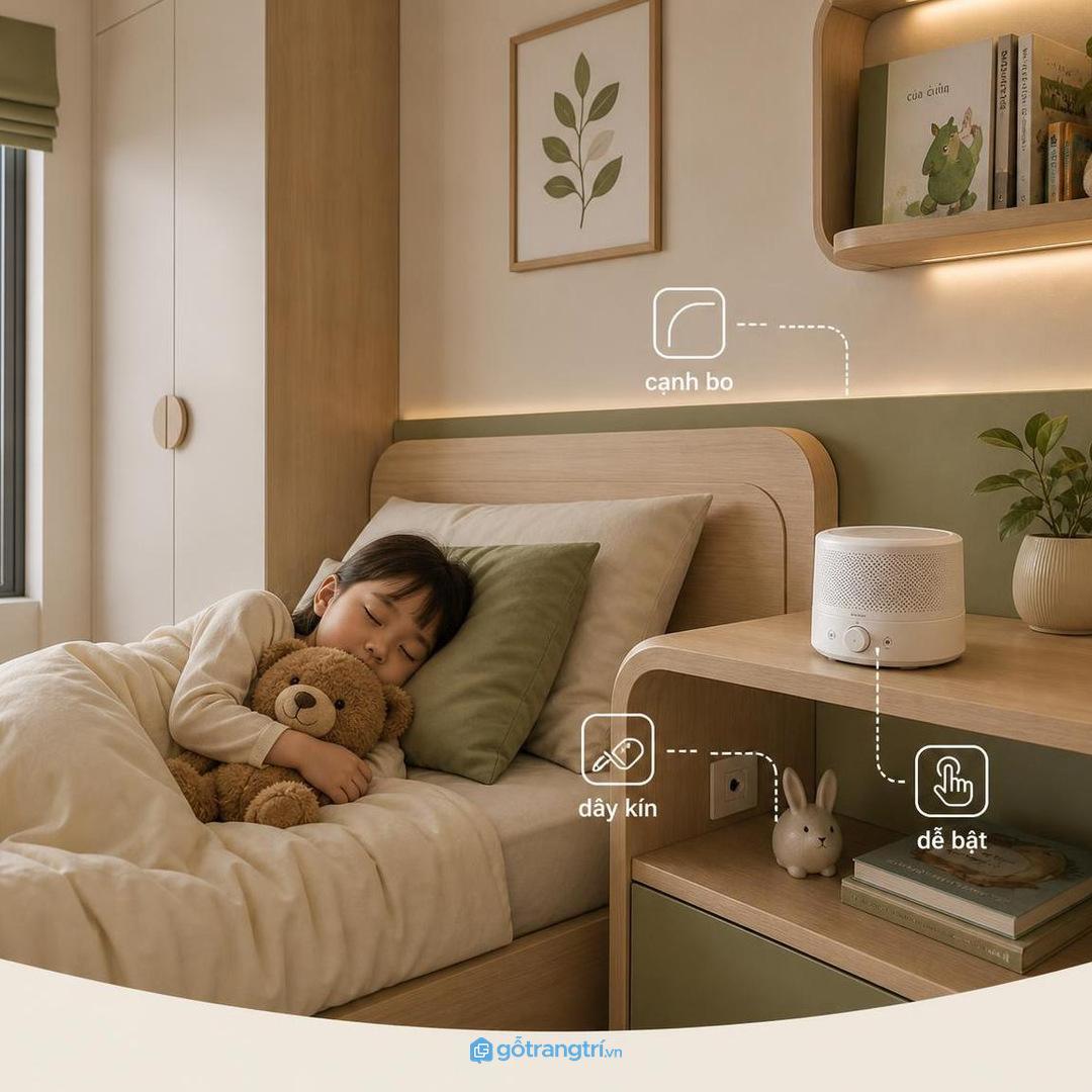 Nhà có trẻ nhỏ hoặc người lớn tuổi cần dây kín cạnh bo và dễ bật tắt