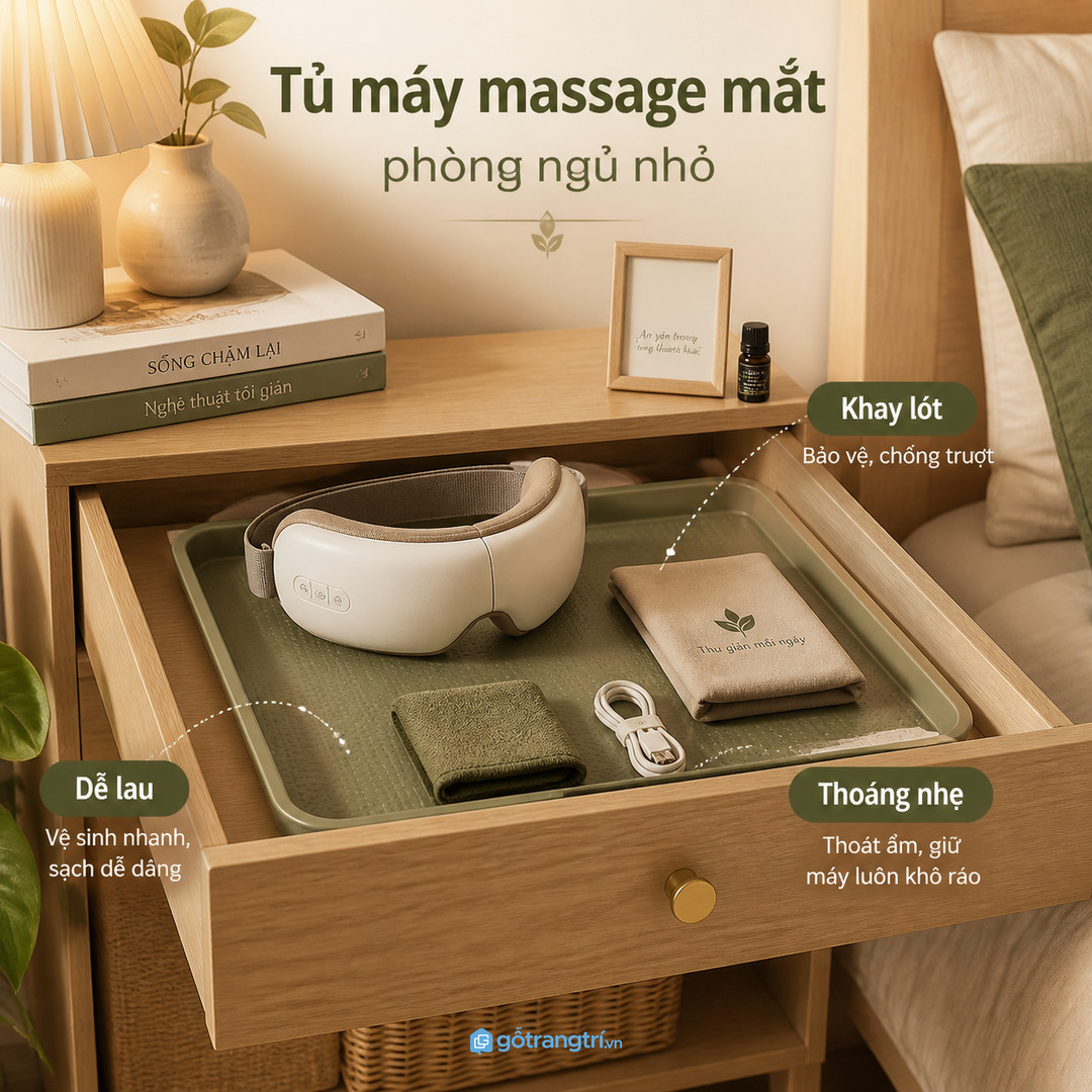Phòng master nhiều thiết bị cần tủ cao chia ngăn rõ và chừa khoang dự phòng