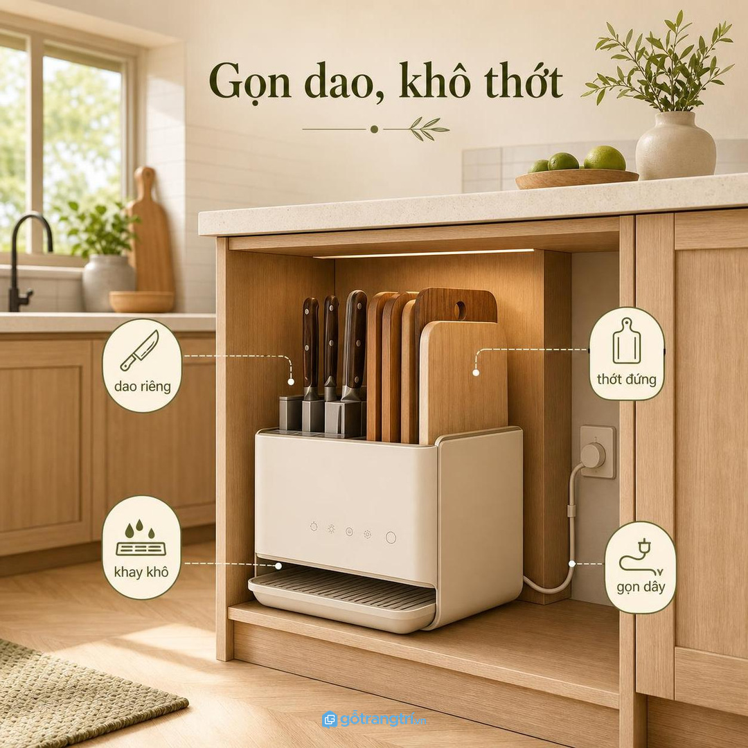 Tủ bếp cũ cần khảo sát đáy tủ, ổ điện và độ ẩm trước khi cải tạo