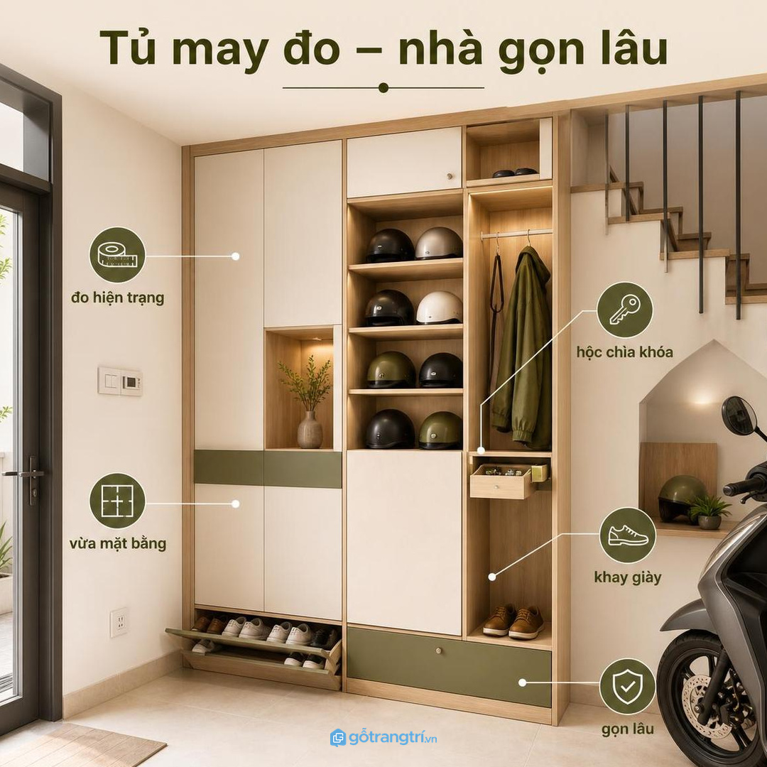 Chia khoang theo từng người giúp cả nhà lấy nhanh, trả đúng