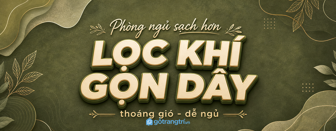 Kệ máy lọc không khí phòng ngủ nhỏ: gọn máy, sạch dây và dễ ngủ hơn