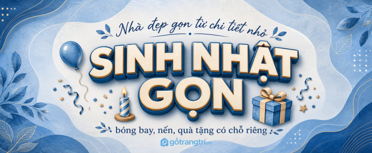 Tủ đồ sinh nhật gia đình cho nhà phố nhỏ: gọn bóng bay, nến và phụ kiện tiệc