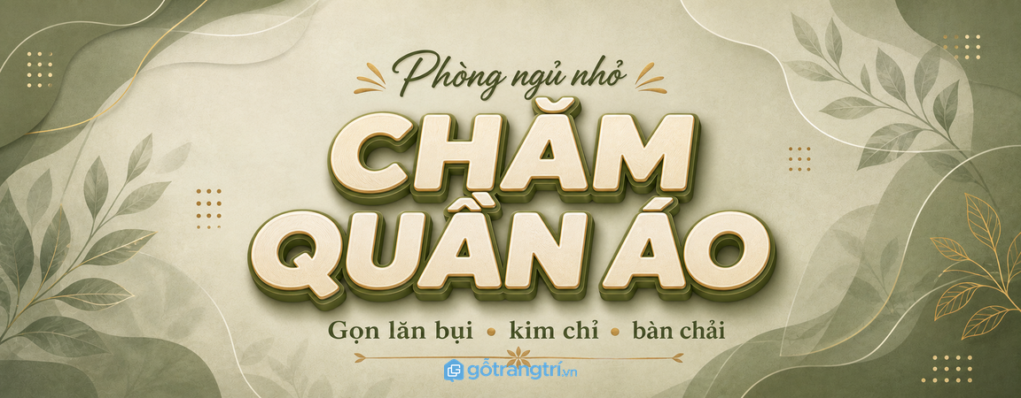 Tủ dụng cụ chăm quần áo phòng ngủ nhỏ: gọn lăn bụi, kim chỉ và bàn chải