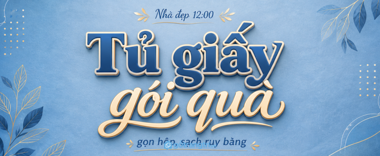 Tủ giấy gói quà cho nhà phố nhỏ: gọn hộp quà, sạch ruy băng và dễ chuẩn bị dịp lễ