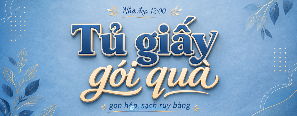 Tủ giấy gói quà cho nhà phố nhỏ: gọn hộp quà, sạch ruy băng và dễ chuẩn bị dịp lễ