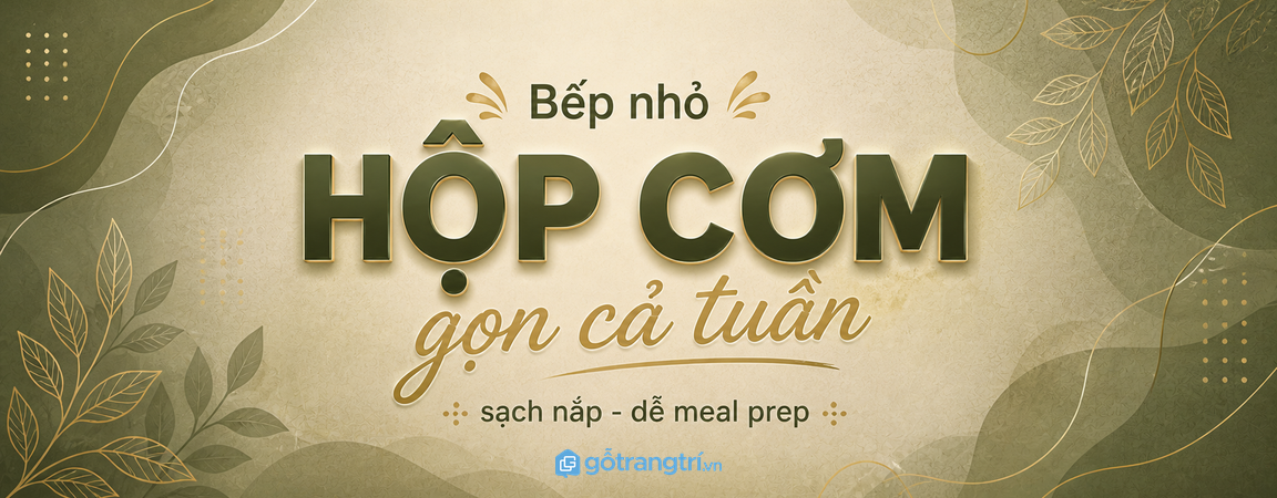 Tủ hộp cơm meal prep cho bếp nhỏ: gọn hộp, sạch nắp và dễ chuẩn bị cả tuần