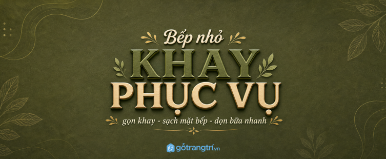 Tủ khay phục vụ cho bếp nhỏ: bê đồ gọn, dọn bàn nhanh và bếp đỡ rối