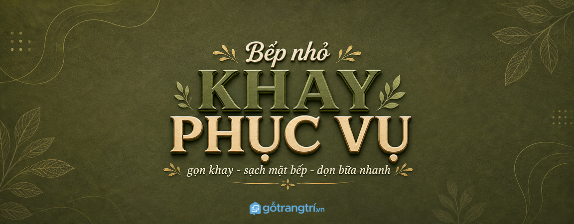 Tủ khay phục vụ cho bếp nhỏ: bê đồ gọn, dọn bàn nhanh và bếp đỡ rối