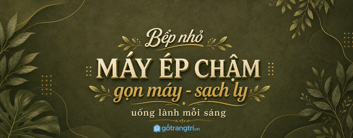Tủ máy ép chậm cho bếp nhỏ: gọn máy, sạch ly và dễ uống lành mỗi sáng