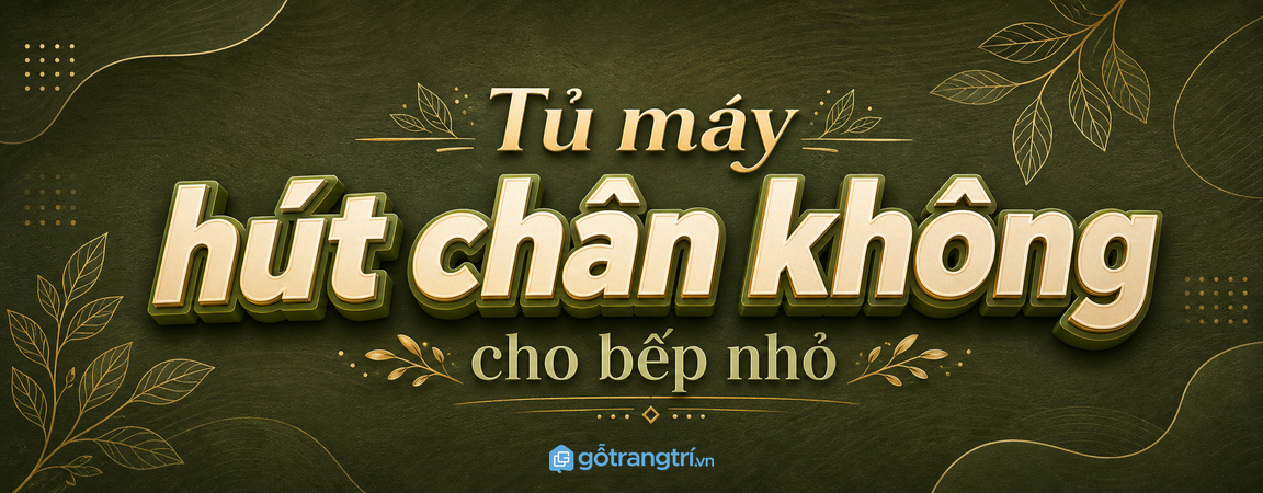 Tủ máy hút chân không cho bếp nhỏ: gọn máy, sạch túi và dễ sơ chế hơn