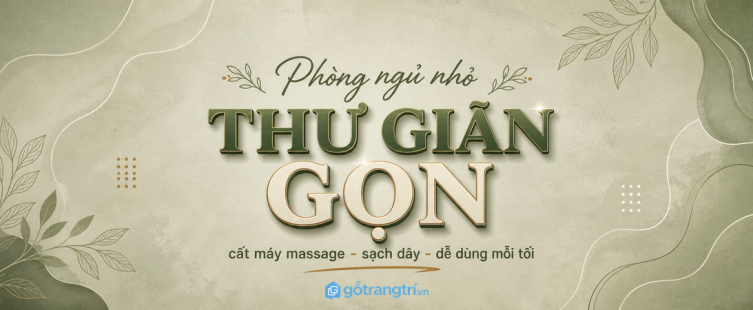 Tủ máy massage cổ phòng ngủ nhỏ: gọn máy, sạch dây và dễ thư giãn mỗi tối