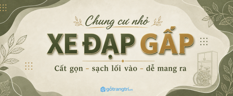 Tủ phụ kiện xe đạp gấp cho chung cư nhỏ: gọn mũ, sạch áo mưa và dễ đi mỗi ngày