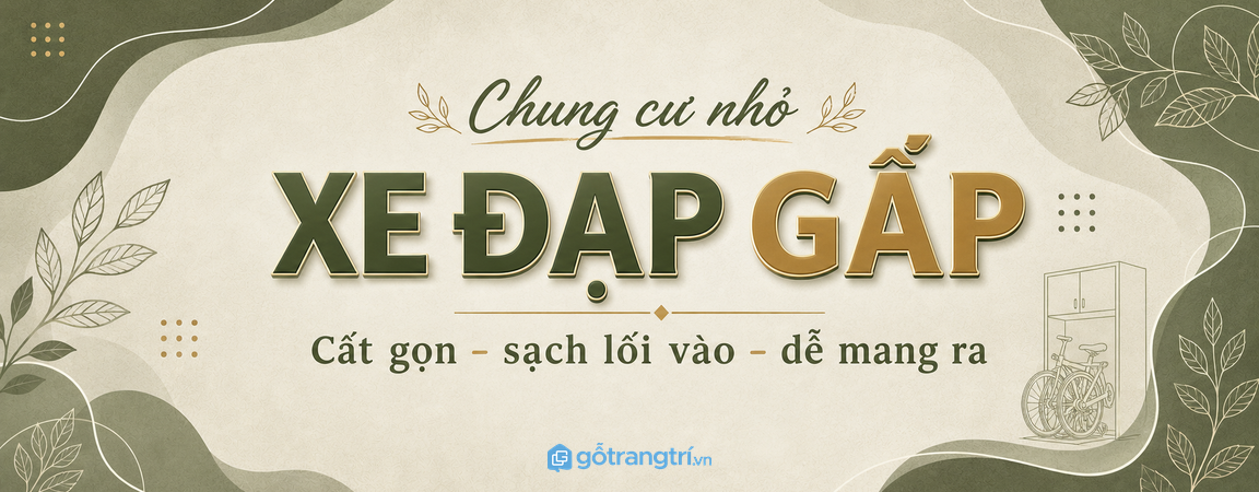 Tủ phụ kiện xe đạp gấp cho chung cư nhỏ: gọn mũ, sạch áo mưa và dễ đi mỗi ngày