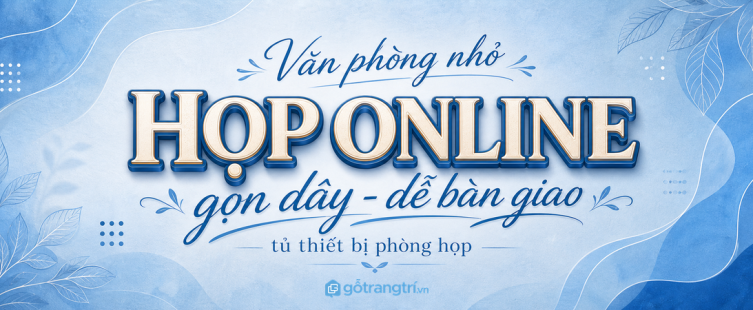 Tủ phụ phòng họp cho văn phòng nhỏ: gọn remote, sạch dây và dễ bàn giao