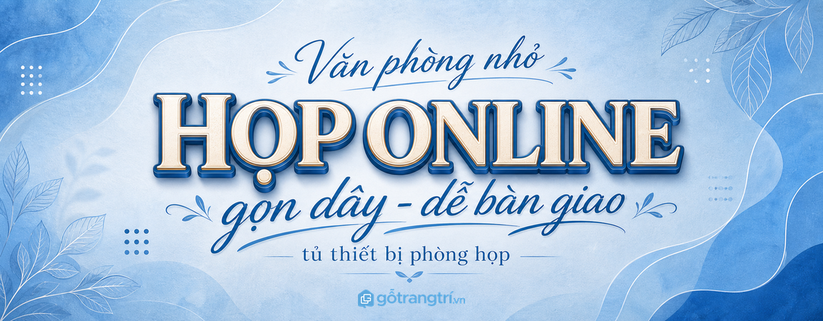 Tủ phụ phòng họp cho văn phòng nhỏ: gọn remote, sạch dây và dễ bàn giao