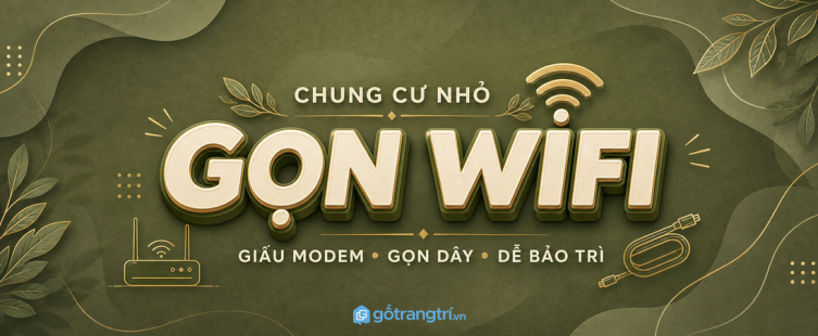 Tủ router wifi âm tường cho chung cư nhỏ: gọn modem, giấu dây và sóng ổn hơn