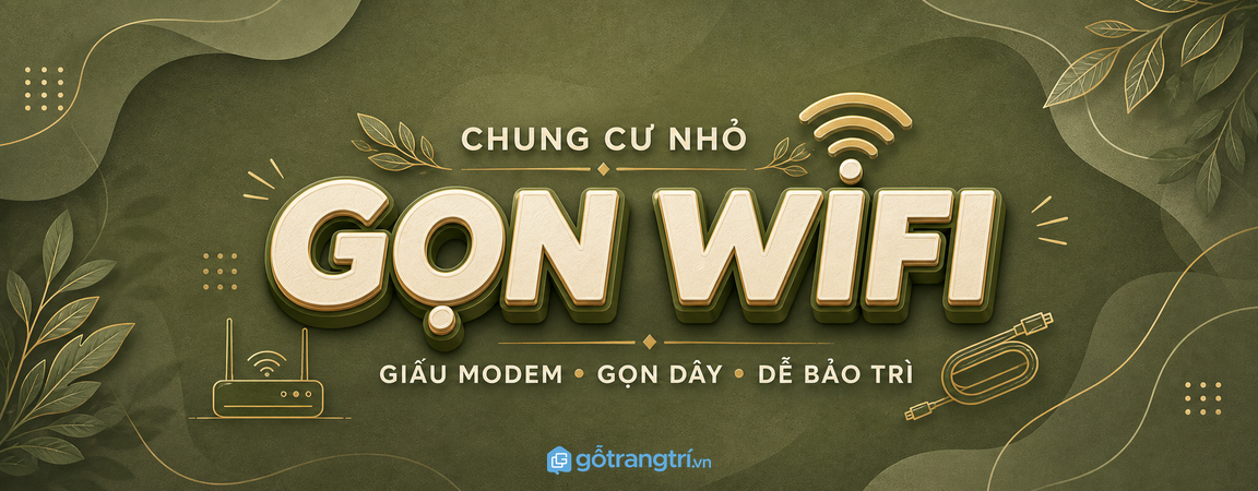 Tủ router wifi âm tường cho chung cư nhỏ: gọn modem, giấu dây và sóng ổn hơn