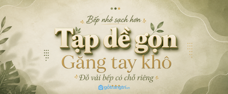 Tủ tạp dề găng tay nhà bếp: gọn đồ nấu, sạch mùi và lấy nhanh mỗi ngày
