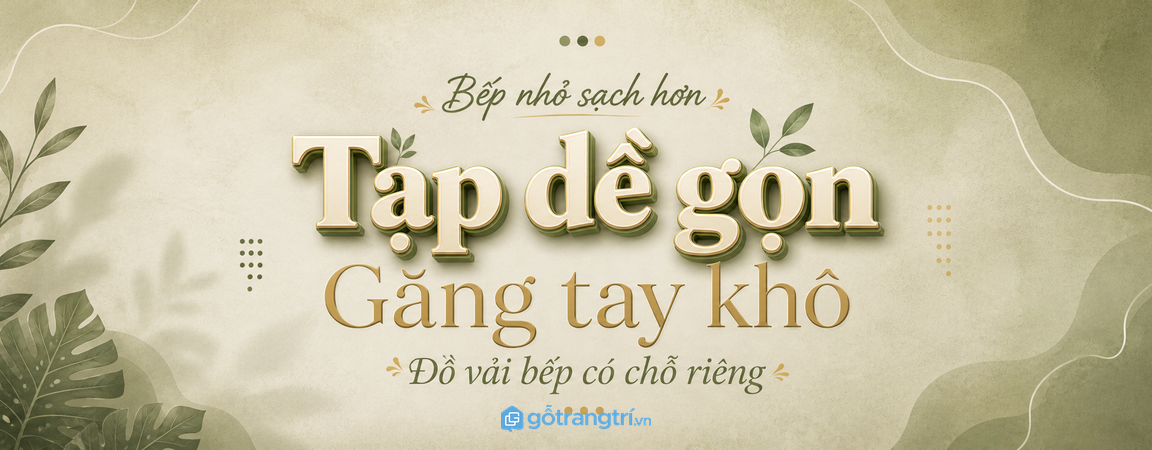 Tủ tạp dề găng tay nhà bếp: gọn đồ nấu, sạch mùi và lấy nhanh mỗi ngày