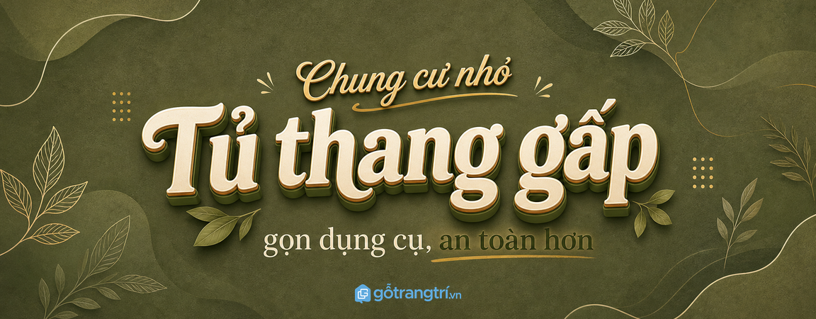 Tủ thang gấp cho chung cư nhỏ: gọn dụng cụ, an toàn hơn khi sửa đồ