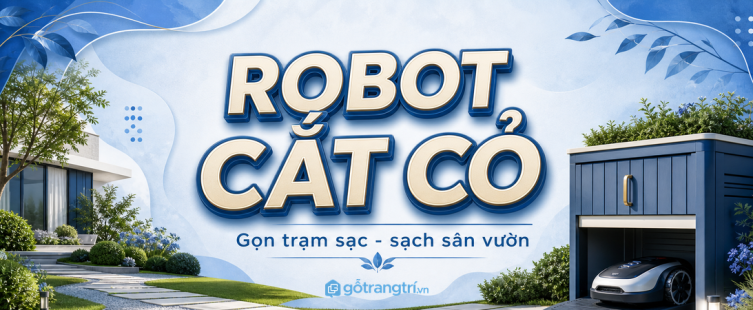 Tủ trạm sạc robot cắt cỏ biệt thự: gọn máy, sạch dây và bền sân vườn