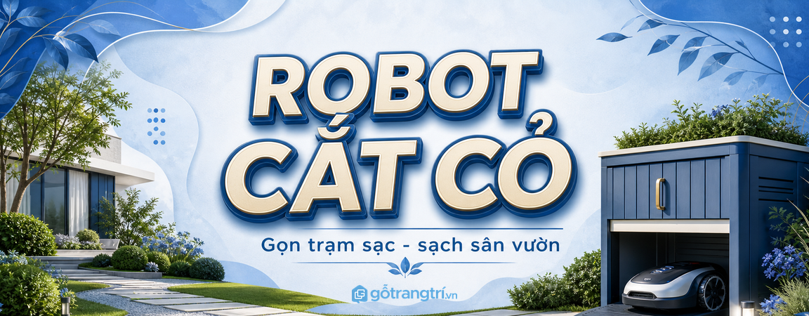 Tủ trạm sạc robot cắt cỏ biệt thự: gọn máy, sạch dây và bền sân vườn