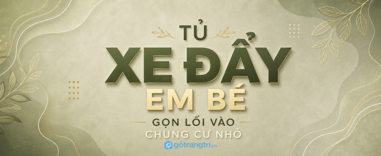 Tủ xe đẩy em bé cho chung cư nhỏ: gọn lối vào, sạch bánh xe và dễ lấy khi ra ngoài