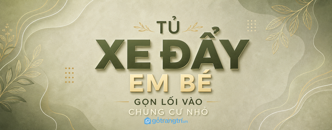 Tủ xe đẩy em bé cho chung cư nhỏ: gọn lối vào, sạch bánh xe và dễ lấy khi ra ngoài