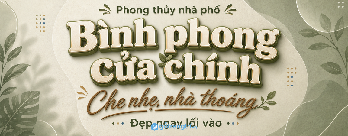 Vách bình phong phong thủy cho cửa chính nhà phố nhỏ: che nhẹ, thoáng lối vào và đẹp hơn