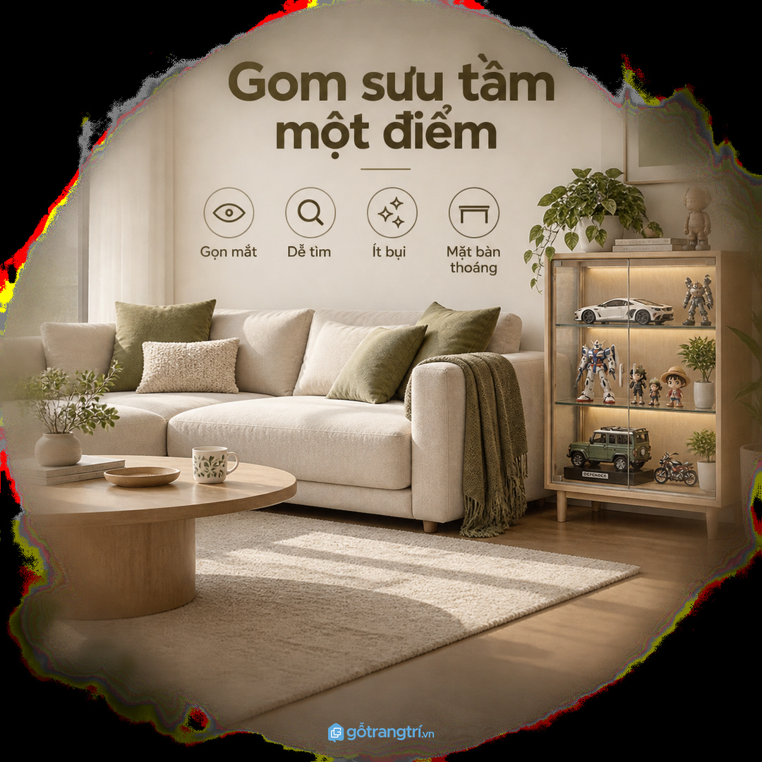 Tủ mô hình lego phòng khách nhỏ giúp đồ sưu tầm gọn bụi sáng góc trưng bày và dễ lau hơn