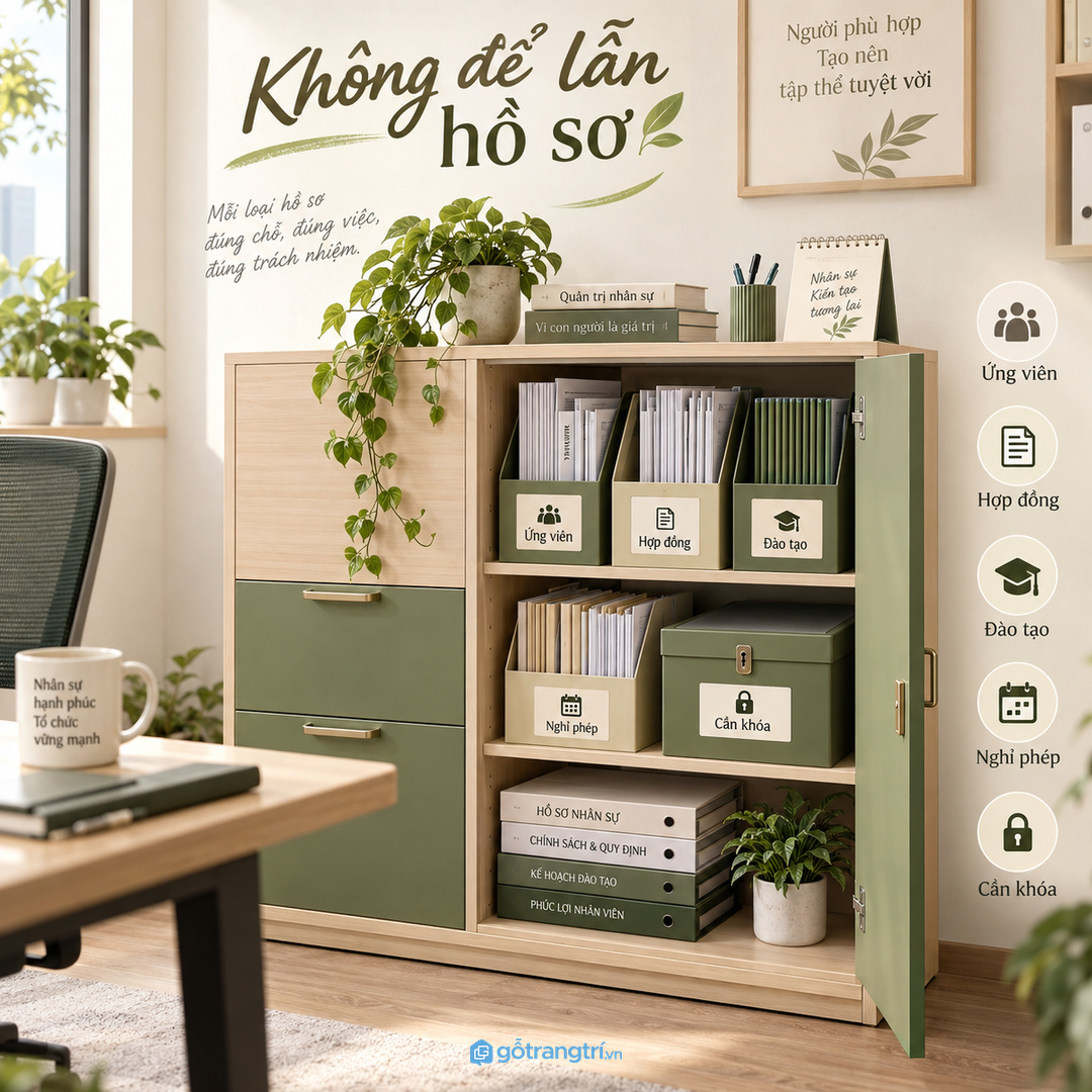 Hồ sơ nhân sự cần tách khỏi giấy tờ bán hàng, kế toán và tài liệu dùng chung