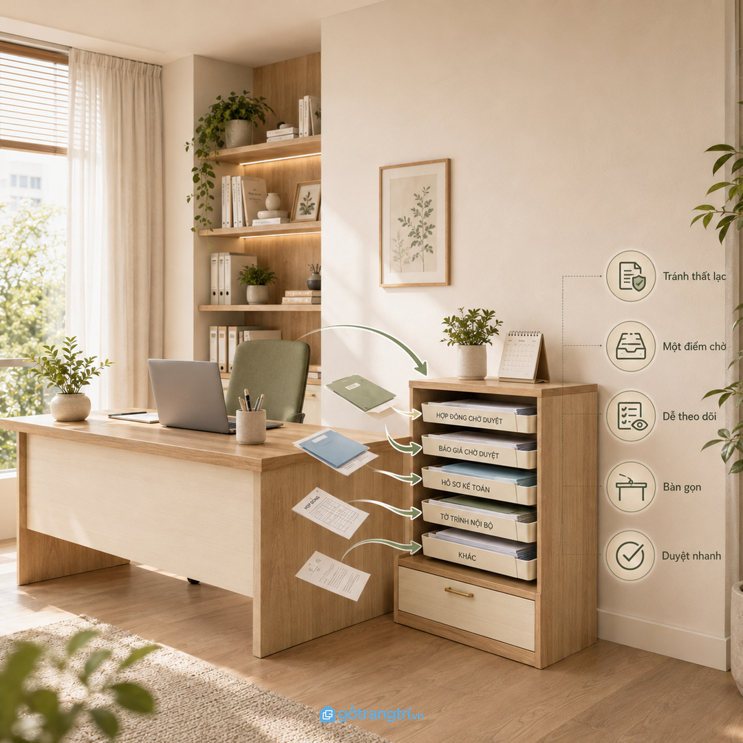 Hồ sơ để rải rác làm việc duyệt ký dễ chậm và thất lạc