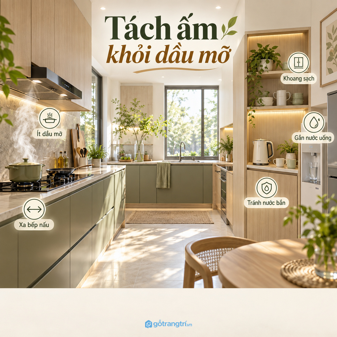Khoang riêng giúp bình sạch tách khỏi dầu mỡ, gia vị và đồ nấu