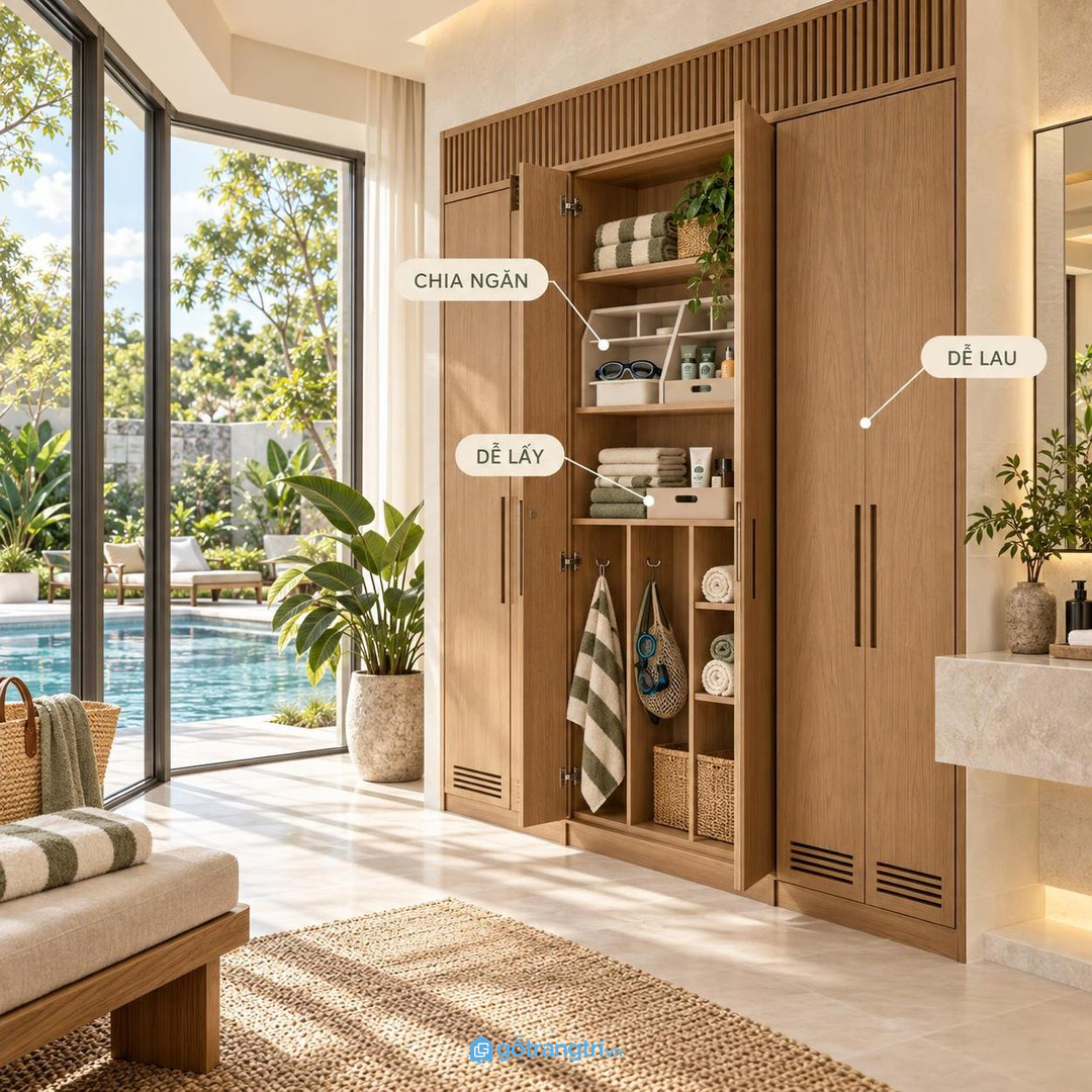 Đồ ướt cần tách khỏi khăn sạch và quần áo khô