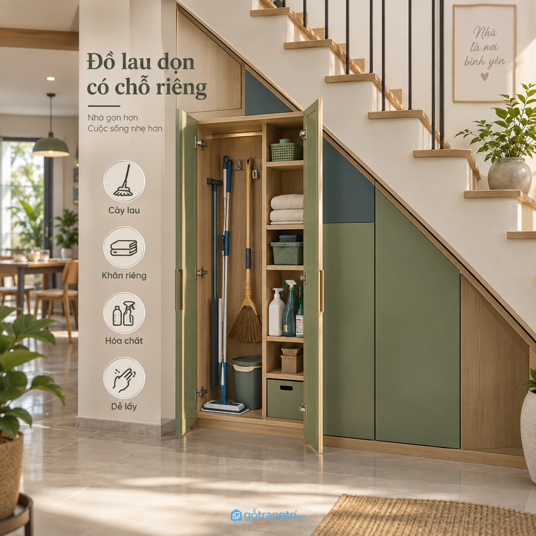 Đồ ướt và hóa chất cần tách khỏi đồ sinh hoạt hằng ngày