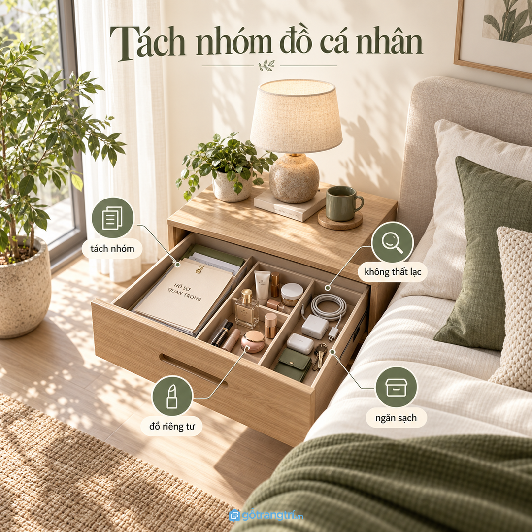Đồ quan trọng nên tách khỏi mỹ phẩm dây sạc và đồ dùng hằng ngày