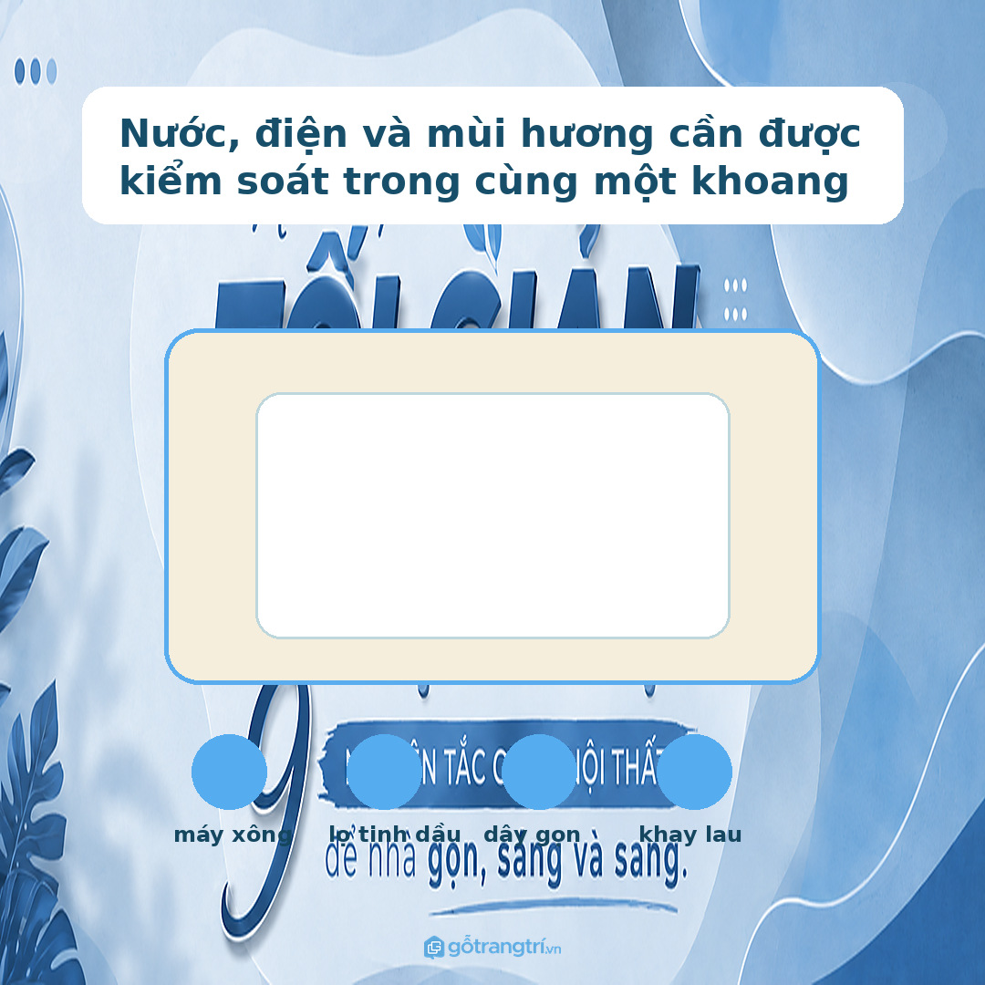 Nước, điện và mùi hương cần được kiểm soát trong cùng một khoang