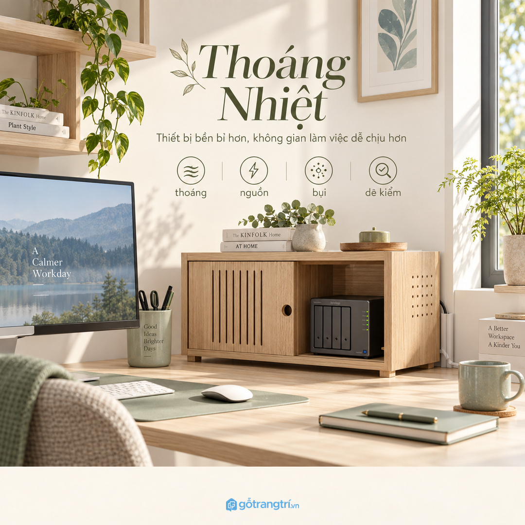Tủ thiết bị cần thoáng nhiệt và dễ kiểm tra dây nguồn