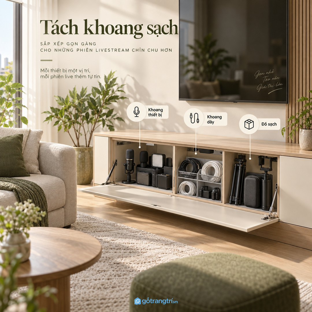 Thiết bị quay nên tách khỏi đồ sinh hoạt và đồ điện dùng hằng ngày